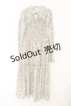 画像: axes femme POETIQUE / トワルドジュイ風柄ワンピース  グリーン O-26-01-12-028-AX-OP-IG-ZH