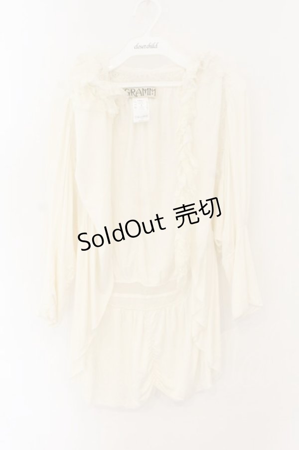 画像1: GRAMM / ネックレースドルマンカーディガン  アイボリー O-26-01-12-031-HN-TO-IG-OS (1)