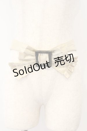 画像: Hoshibako Works / 藤花集中華風リボンベルト  生成り O-26-01-13-001-LO-ZA-IG-OS