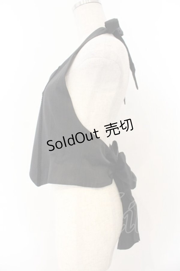 画像3: ALICE and the PIRATES / Cafeストライプベスト  クロ O-26-01-13-003-PA-TO-IG-OS (3)