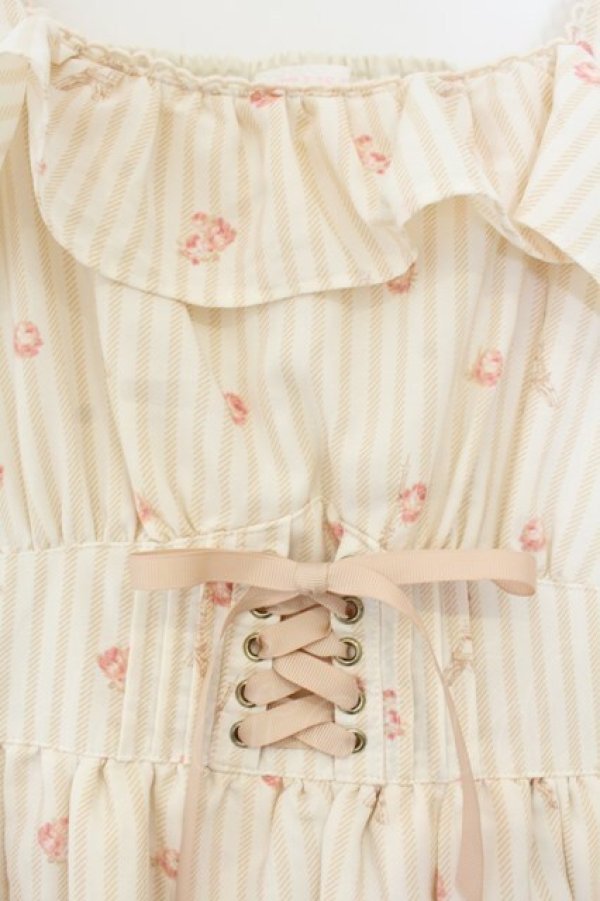 画像2: LIZ LISA / エッフェル塔×メッセージ柄ワンピース  アイボリー O-26-01-13-029-LO-OP-IG-OS (2)