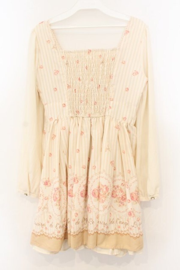 画像4: LIZ LISA / エッフェル塔×メッセージ柄ワンピース  アイボリー O-26-01-13-029-LO-OP-IG-OS (4)