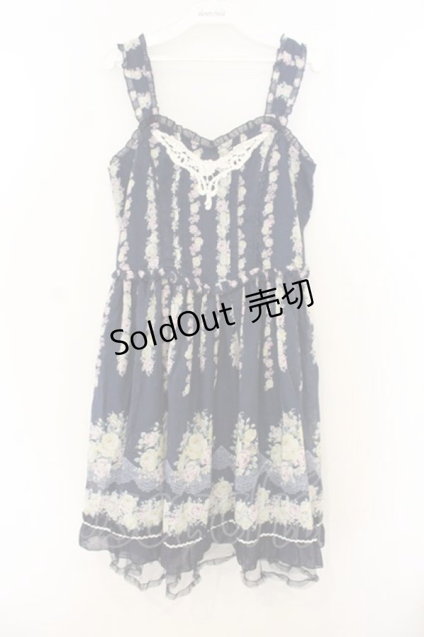 画像1: axes femme / バラストライプパネルワンピース  ネイビー O-26-01-13-034-AX-OP-IG-OS (1)