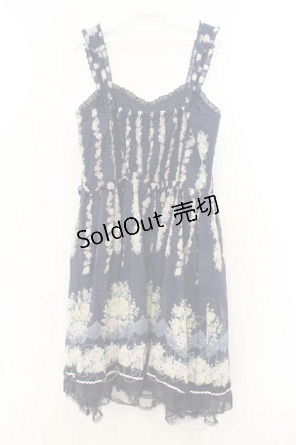 画像2: axes femme / バラストライプパネルワンピース  ネイビー O-26-01-13-034-AX-OP-IG-OS (2)