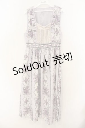 画像: axes femme / 薔薇ストライプロングワンピース M ラベンダー O-26-01-13-035-AX-OP-IG-OS