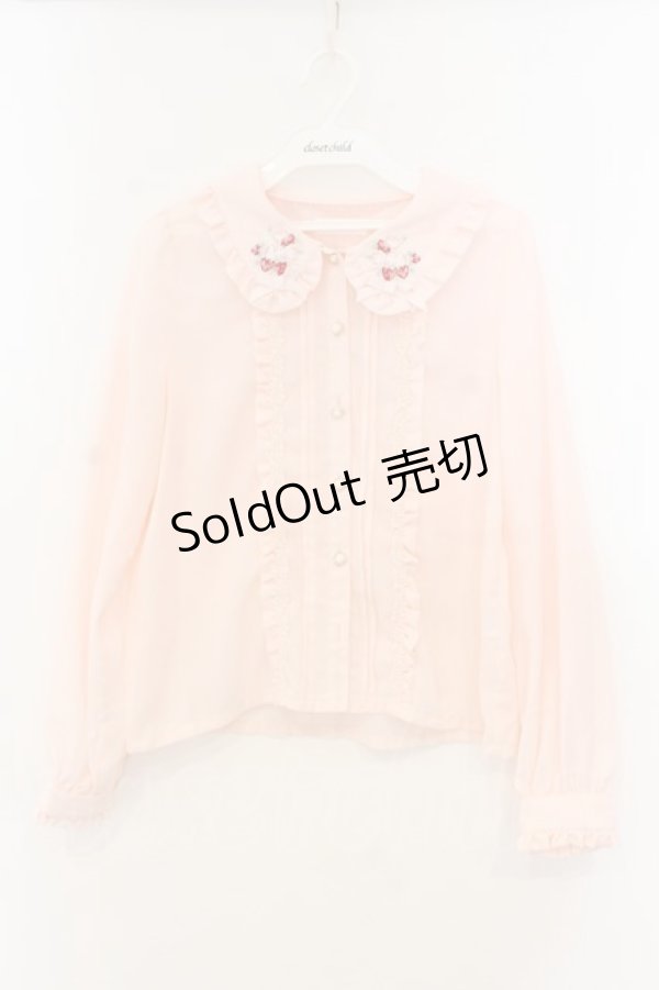 画像1: LIZ LISA / ベリーブーケ刺繍ブラウス  ピンク O-26-01-13-038-LO-BL-IG-OS (1)