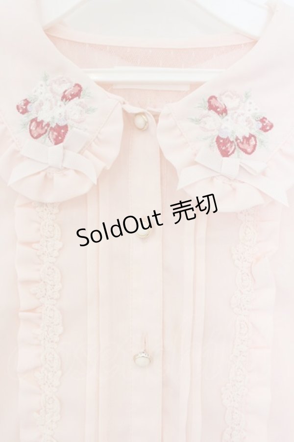 画像2: LIZ LISA / ベリーブーケ刺繍ブラウス  ピンク O-26-01-13-038-LO-BL-IG-OS (2)