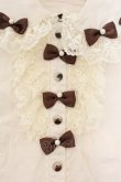 画像2: Angelic Pretty / プチリボンパール丸襟ブラウス  アイボリー×ブラウン O-26-01-13-039-AP-BL-IG-OS (2)
