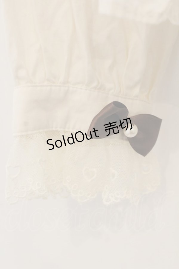 画像3: Angelic Pretty / プチリボンパール丸襟ブラウス  アイボリー×ブラウン O-26-01-13-039-AP-BL-IG-OS (3)