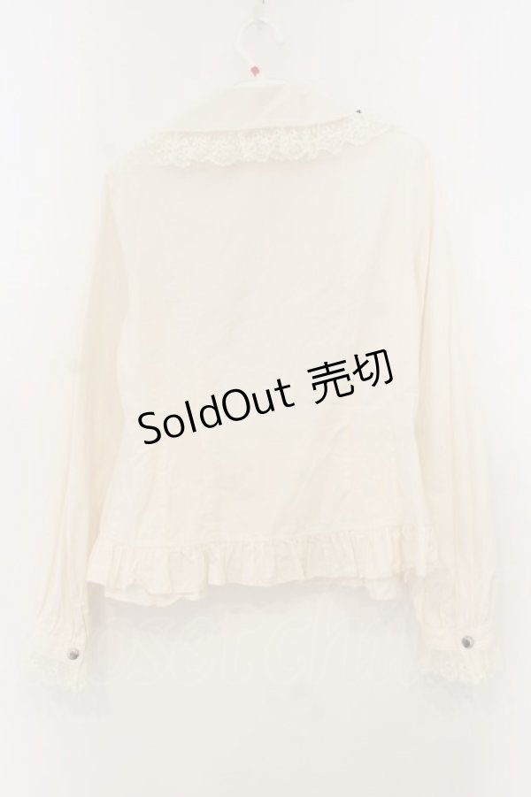 画像4: Angelic Pretty / プチリボンパール丸襟ブラウス  アイボリー×ブラウン O-26-01-13-039-AP-BL-IG-OS (4)