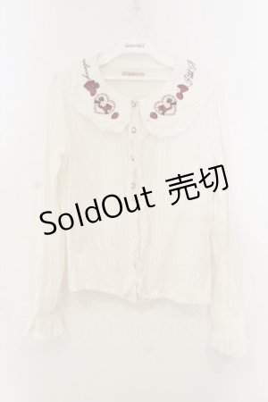 画像: Amavel / Strawberry Basketコットンブラウス  シロ O-26-01-13-041-CA-BL-IG-OS