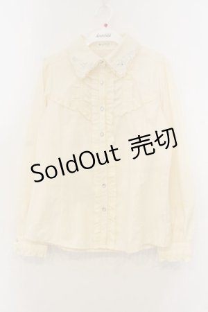 画像: axes femme / シャンデリアジャガードブラウス  アイボリー O-26-01-13-042-AX-BL-IG-OS