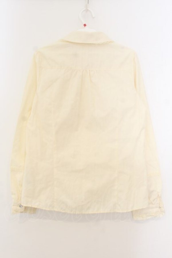 画像2: axes femme / シャンデリアジャガードブラウス  アイボリー O-26-01-13-042-AX-BL-IG-OS (2)