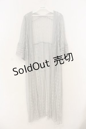 画像: axes femme / ストライプレースガウン  サックス O-26-01-13-043-AX-OP-IG-ZT537