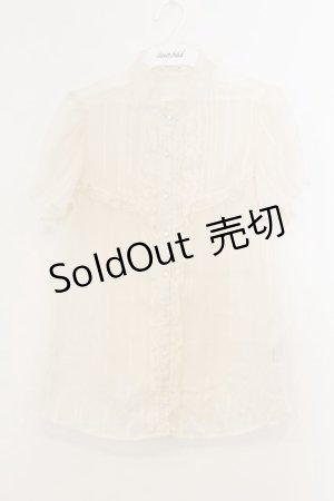 画像: axes femme / ボウタイ付フィルムドビーブラウス  オフシロ O-26-01-13-045-AX-BL-IG-ZT537