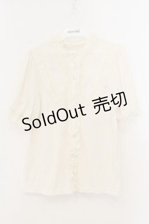 画像: axes femme / ブラウス風カットソー  アイボリー O-26-01-13-047-AX-TO-IG-ZT0115L