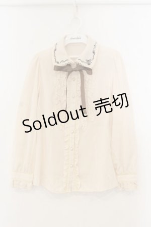 画像: axes femme / ローズ刺繍ブラウス M アイボリー O-26-01-13-049-AX-BL-IG-OS