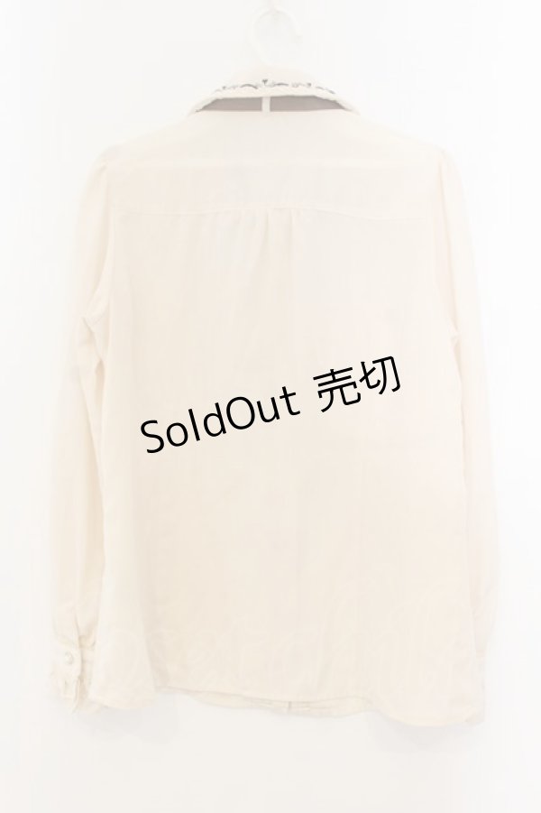 画像3: axes femme / ローズ刺繍ブラウス M アイボリー O-26-01-13-049-AX-BL-IG-OS (3)