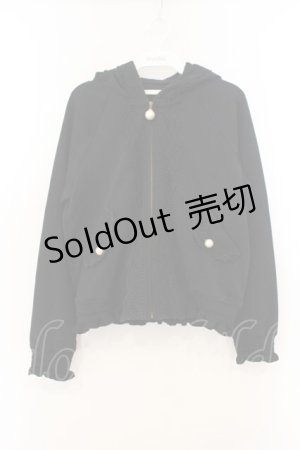 画像: axes femme / レース配色パーカー  クロ O-26-01-13-051-AX-TO-IG-OS