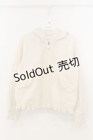 画像: axes femme / レース配色パーカー  生成り O-26-01-13-052-AX-TO-IG-OS