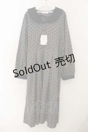 画像: m petit by misako / AOKドットフロッキーワンピース 4L グレー O-26-01-13-053-LO-OP-IG-ZT0115L