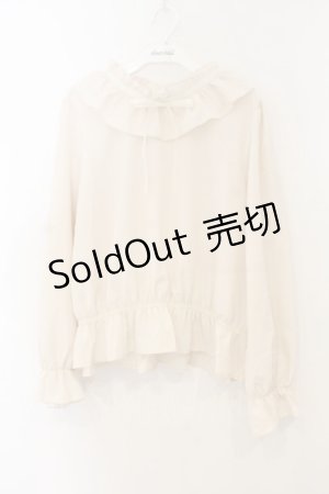 画像: m petit by misako / フリルペプラムブラウス 4L アイボリー O-26-01-13-054-LO-BL-IG-ZT537
