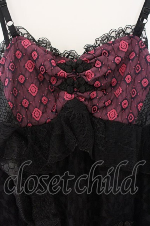 画像2: Qutie Frash / ベビードール  ブラック×パープル O-26-01-13-055-QU-OP-IG-OS (2)