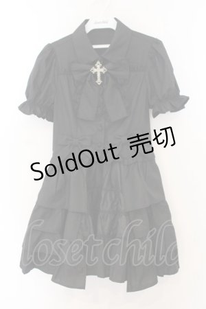 画像: Jamieエーエヌケー / クロスモチーフお姫様ブラウス  クロ O-26-01-13-057-0-BL-IG-OS