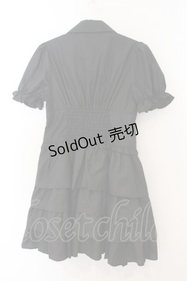 画像4: Jamieエーエヌケー / クロスモチーフお姫様ブラウス  クロ O-26-01-13-057-0-BL-IG-OS (4)