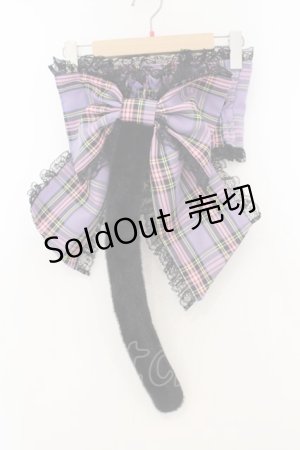 画像: Jamieエーエヌケー / Jamieネコのしっぽ帯  ラベンダー O-26-01-13-061-0-TO-IG-OS