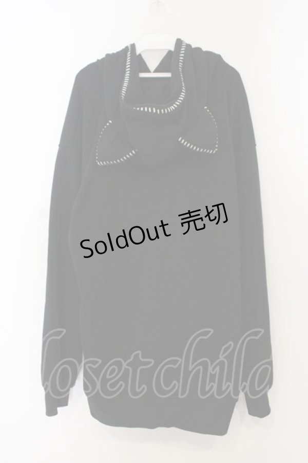 画像3: Jamieエーエヌケー / ネコちゃんフーディ  クロ O-26-01-13-063-0-TO-IG-OS (3)