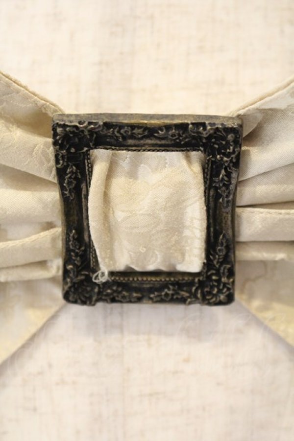 画像2: Hoshibako Works / 藤花集中華風リボンベルト  生成り O-26-01-13-001-LO-ZA-IG-OS (2)