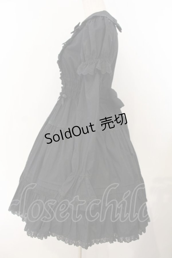 画像4: Cornet / ハートレース付け袖ワンピース  クロ O-26-01-13-006-LO-OP-IG-OS (4)