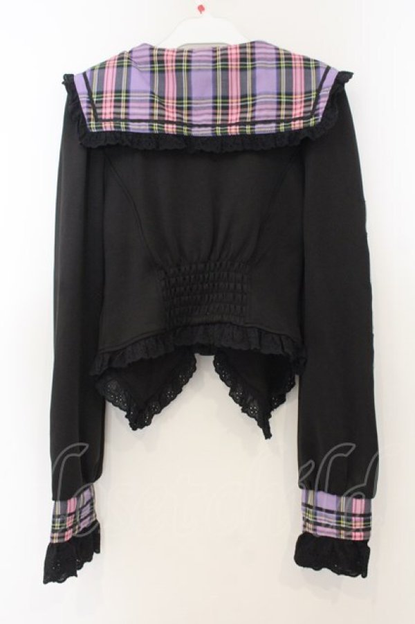 画像4: Jamieエーエヌケー / きまぐれセーラープルオーバー  ラベンダー×クロ O-26-01-13-068-0-TO-IG-OS (4)