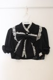 画像1: Jamieエーエヌケー / Bigリボンショートブラウス  クロ×シロ O-26-01-13-076-0-BL-IG-OS (1)