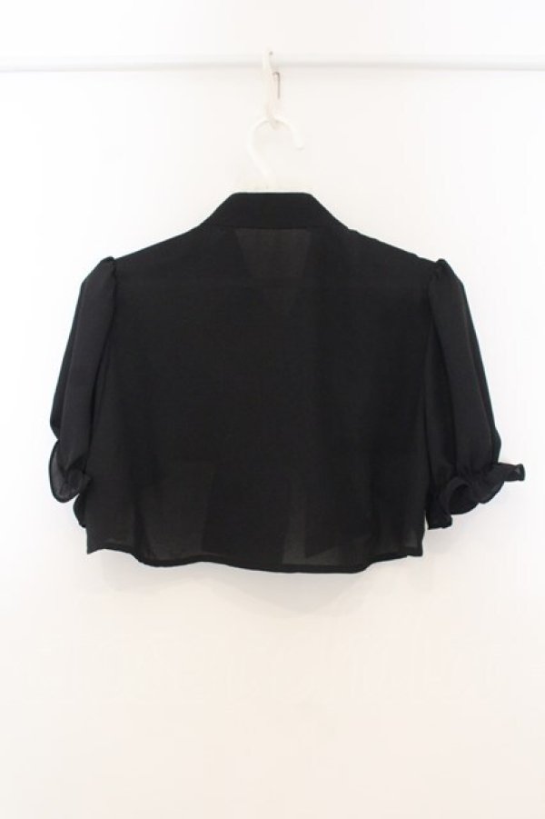 画像3: Jamieエーエヌケー / Bigリボンショートブラウス  クロ×シロ O-26-01-13-076-0-BL-IG-OS (3)