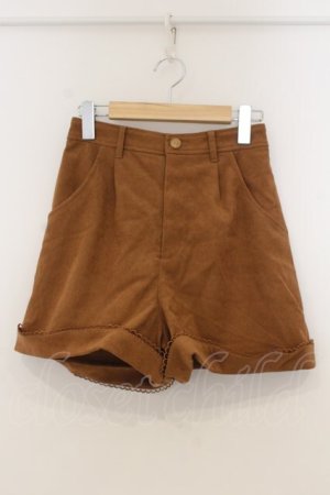 画像: Secret Honey / レースアップ起毛ショートパンツ  ブラウン O-26-01-13-080-CA-PA-IG-ZT537