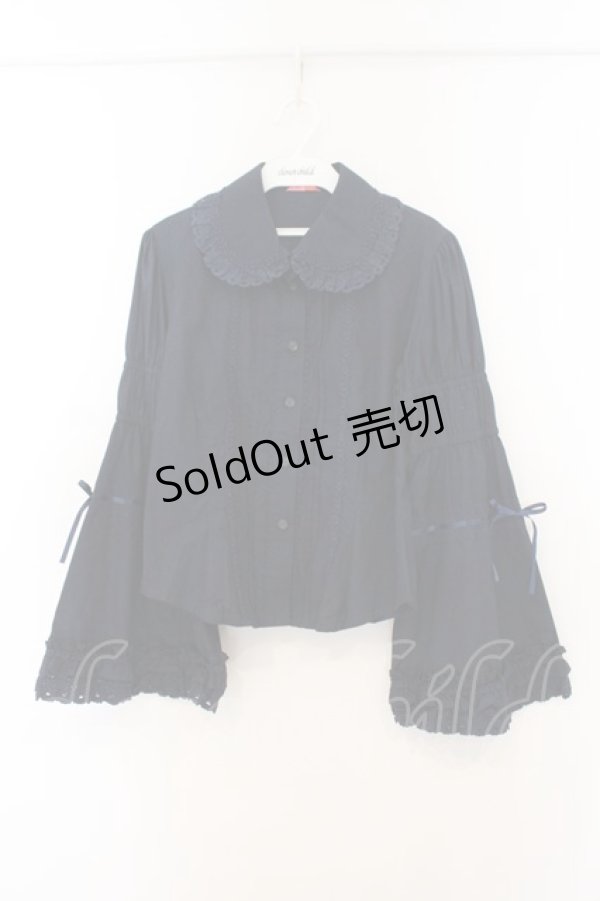 画像1: BABY,THE STARS SHINE BRIGHT / ルアンナブラウス  ネイビー O-26-01-13-082-BA-BL-IG-OS (1)