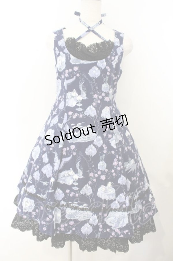 画像1: ALICE and the PIRATES / Vampire Forestカーミラジャンパースカート  ブルー O-26-01-13-007-PA-OP-IG-OS (1)