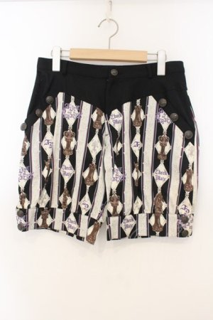 画像: ALICE and the PIRATES / Misty Night Royal game柄パンツ  クロ O-26-01-13-087-PA-PA-IG-OS