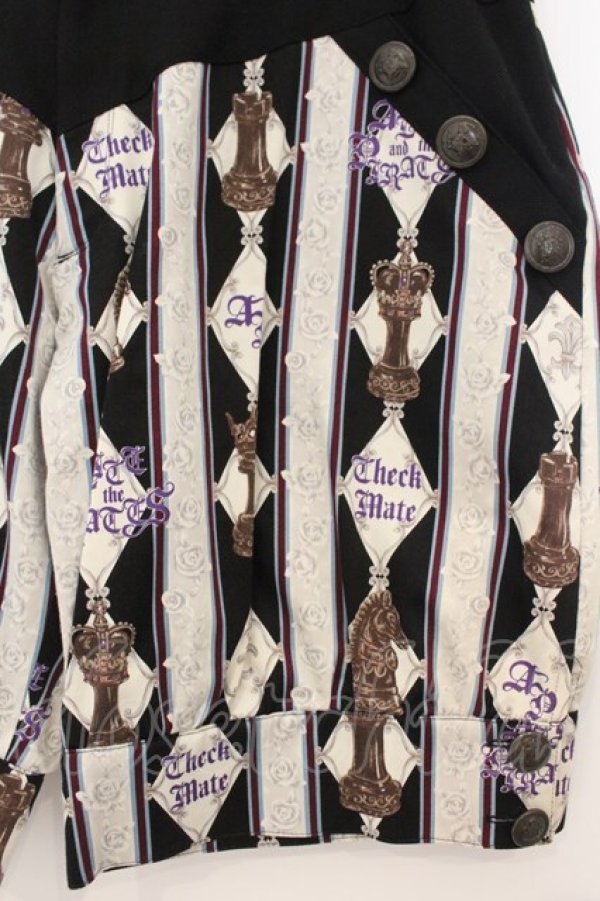 画像2: ALICE and the PIRATES / Misty Night Royal game柄パンツ  クロ O-26-01-13-087-PA-PA-IG-OS (2)