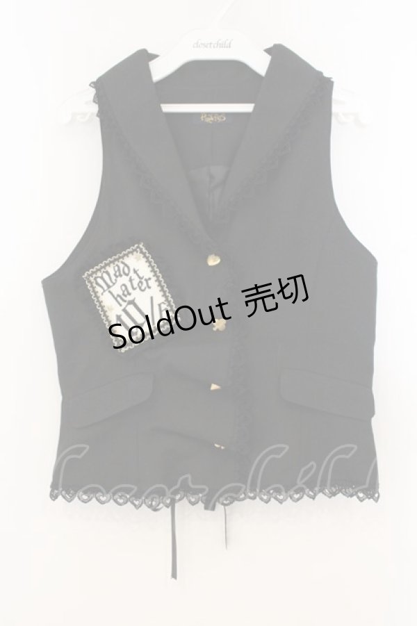 画像1: ALICE and the PIRATES / マッドハッターベスト  クロ O-26-01-13-089-PA-TO-IG-OS (1)