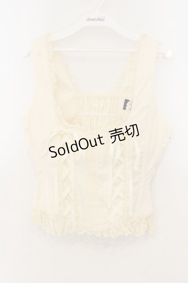 画像1: ALICE and the PIRATES / ソリエルローズビスチェ  生成り O-26-01-13-091-PA-TO-IG-OS (1)