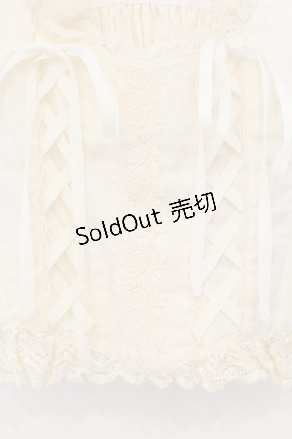 画像2: ALICE and the PIRATES / ソリエルローズビスチェ  生成り O-26-01-13-091-PA-TO-IG-OS (2)