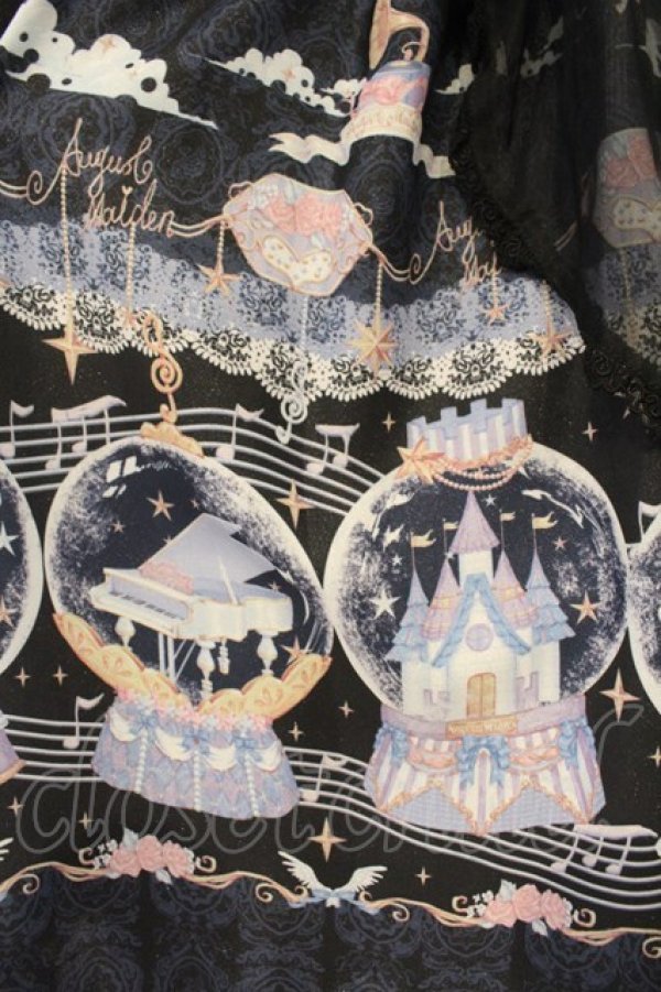 画像3: August Maiden / カルーセルジャンパースカート柄 M クロ×ネイビー O-26-01-13-010-0-OP-IG-OS (3)