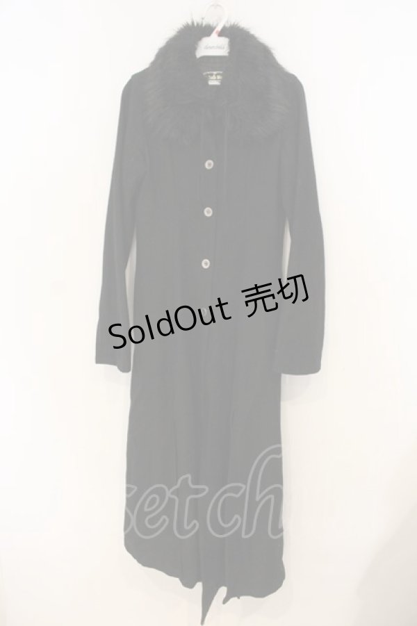 画像1: h.naoto Blood / 刺繍入りロングコート  ブラック O-26-01-13-013-HN-CO-OW-OS (1)