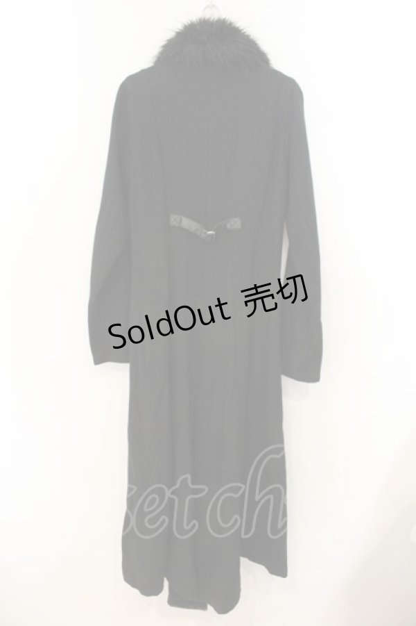 画像4: h.naoto Blood / 刺繍入りロングコート  ブラック O-26-01-13-013-HN-CO-OW-OS (4)