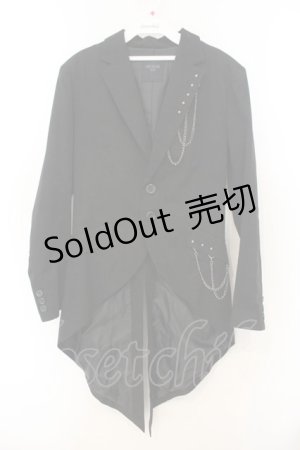 画像: BPN FOR MEN / チェーン装飾燕尾ジャケット M ブラック O-26-01-13-015-GO-JA-OW-OS