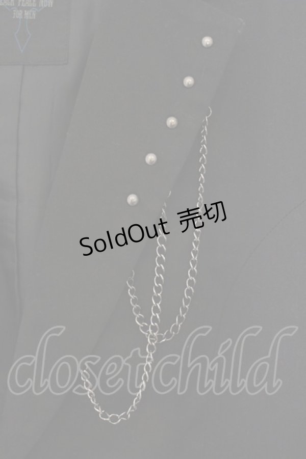 画像2: BPN FOR MEN / チェーン装飾燕尾ジャケット M ブラック O-26-01-13-015-GO-JA-OW-OS (2)