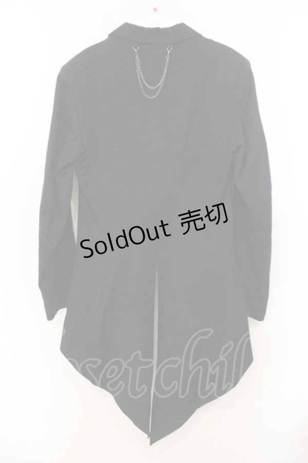 画像3: BPN FOR MEN / チェーン装飾燕尾ジャケット M ブラック O-26-01-13-015-GO-JA-OW-OS (3)